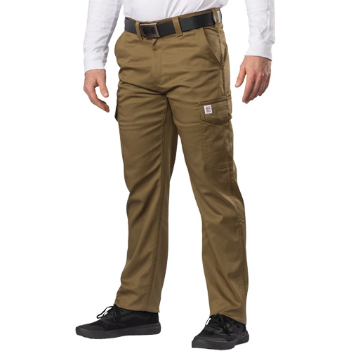 Pantalon cargo Big Flex, Poly-coton/Spandex, Vert olive militaire, Taille 46, Entrejambe 30 Equipex