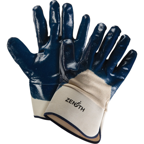 Gants &agrave; poignet de s&eacute;curit&eacute; de poids lourd, 11/2T-Grand, R&ecirc;vetement Nitrile, Enveloppe en Coton Equipex