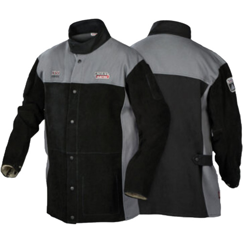 Veste de soudage FR robuste de s&eacute;rie XVI, Cuir, Moyen, Noir Equipex