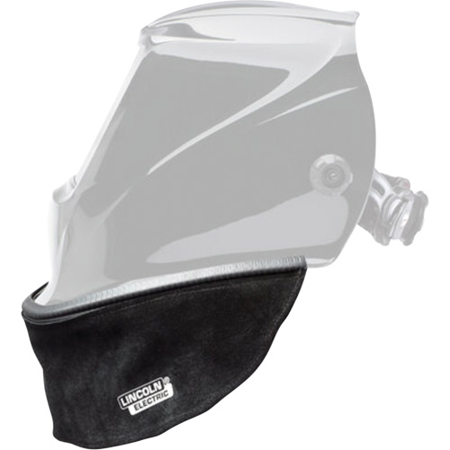 Bavette en cuir refendu pour casque avec joint &agrave; ajustement serr&eacute;, Noir Equipex