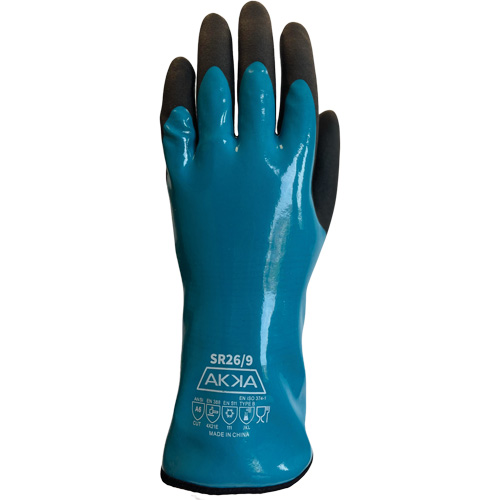 Gants alimentaires de protection contre les produits chimiques, le froid et la coupe, Taille 7, 12" lo, PVC, Doublure en Nylon Equipex