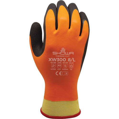 Gants r&eacute;sistants &agrave; la coupe et au froid XW300 , 7/Moyen, R&ecirc;vetement Latex de caoutchouc, Enveloppe en Kevlar Equipex