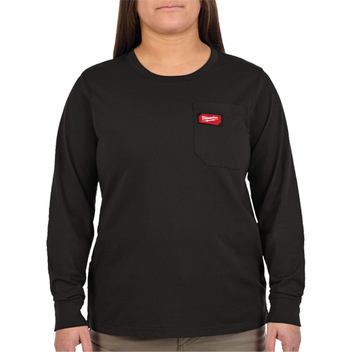 T-shirt &agrave; manches longues avec poches GRIDIRON, Femmes, T-petit, Noir Equipex