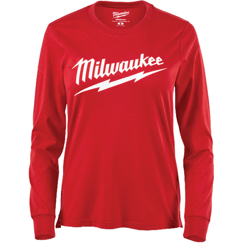 GRIDIRON Long Sleeve Logo T-Shirt, Women's, X-Small, Red Equipex