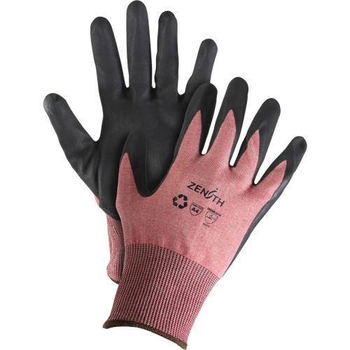 Gants &eacute;cologiques, l&eacute;gers, et r&eacute;sistants &agrave; la coupe, &agrave; haute dext&eacute;rit&eacute;, Taille 10, Calibre 18, Rev&ecirc;tement Mousse de nitrile, Enveloppe en Acier inoxydable/PEHP/rPET, ASTM ANSI niveau A4 Equipex