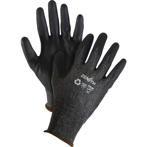 Gants &eacute;cologiques, l&eacute;gers, et r&eacute;sistants &agrave; la coupe, &agrave; haute dext&eacute;rit&eacute;, Taille 10, Calibre 21, Rev&ecirc;tement Mousse de nitrile, Enveloppe en Acier inoxydable/PEHP/rPET, ASTM ANSI niveau A5 Equipex