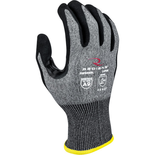 Gants enduits r&eacute;sistants &agrave; la coupe RWG589, Taille T-petit, Calibre 18, Rev&ecirc;tement Mousse de nitrile, Enveloppe en PEHP, ASTM ANSI niveau A9/EN 388 niveau F Equipex
