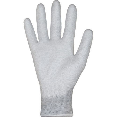KnitActiv Electrostatic Dissipative Low-Linting White Gloves, 5, Polyurethane Coating, 13 Gauge, Nylon/Cotton Shell Equipex