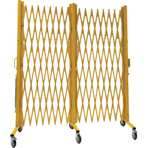 Barri&egrave;re extensible, 84" h x 20' lo, Jaune Equipex