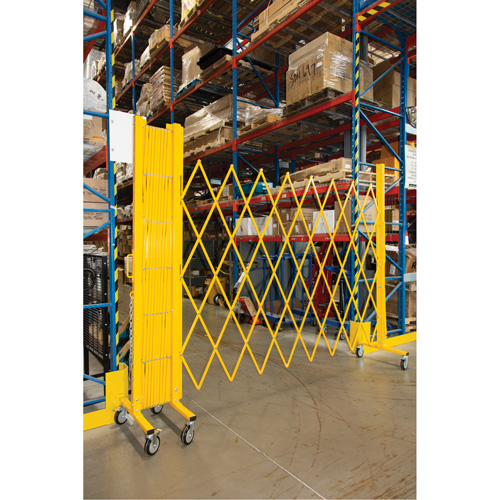 Barri&egrave;re extensible, 84" h x 20' lo, Jaune Equipex