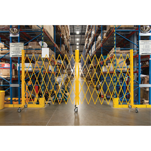Barri&egrave;re extensible, 84" h x 20' lo, Jaune Equipex