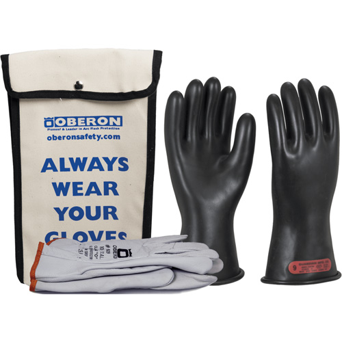 Class 0 Rubber Electrical Glove Kit, 8, 11" L, 20 cal/cm², NFPA 70E Equipex
