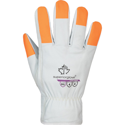 Endura Pro High-Visibility Cut-Resistant Gloves, Size 2X-Large, Cowhide Shell, ASTM ANSI Level A6 Equipex