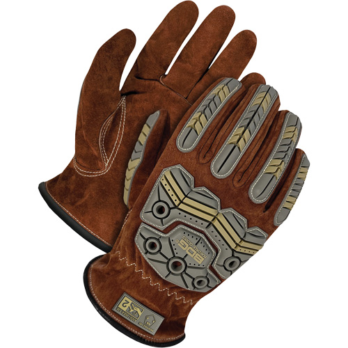 Gants de conducteur classiques r&eacute;versibles &agrave; grain, Moyen, Paume en Cuir fleur de porc Equipex