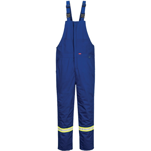 Bizflame&reg; 88/12 Insulated Bib Pants, Cotton/Nylon, Medium (Tall), Blue Equipex
