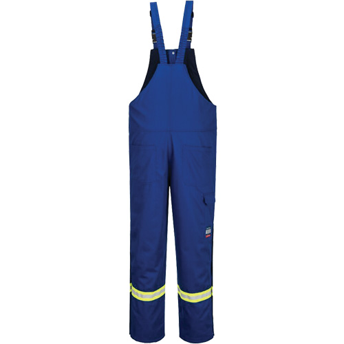Bizflame&reg; 88/12 Insulated Bib Pants, Cotton/Nylon, Medium (Tall), Blue Equipex