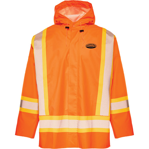 R804 Hurricane Rain Jacket, Small, High Visibility Orange Equipex