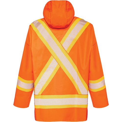 R804 Hurricane Rain Jacket, Small, High Visibility Orange Equipex