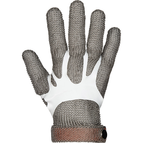 MMG Food Safe Metal Chainmail Gloves, Size 2X-Small, Stainless Steel Shell, ASTM ANSI Level A9 Equipex