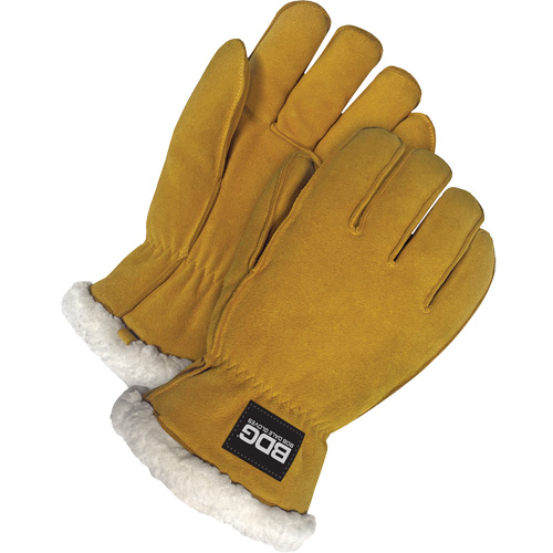 Gants de conducteur, T-Grand, Paume en Cuir de daim refendu, Tissu-laine Equipex
