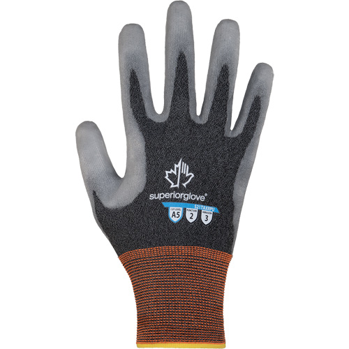 Dexterity Pro S21TAXRPU Cut Protection Gloves, Size 11, 21 Gauge, Polyurethane Coated, Nylon/TenActiv Shell, ASTM ANSI Level A5 Equipex