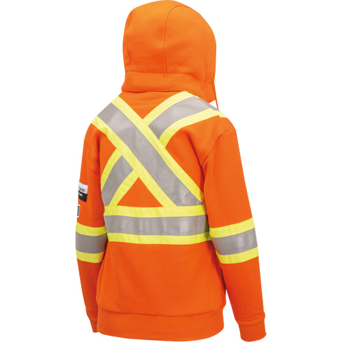 Chandail lourd avec capuchon, Femmes, T-petit, Orange haute visibilit&eacute; Equipex