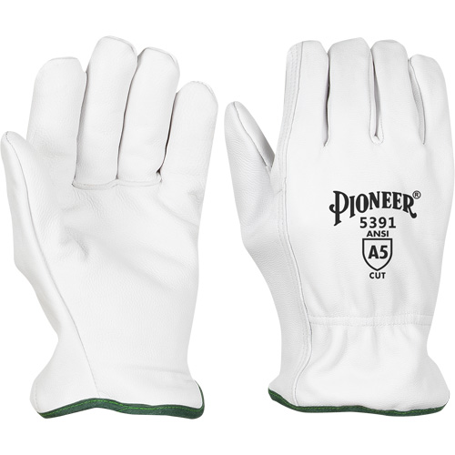 Cut-Resistant Driver's Gloves, Small, Grain Goatskin Palm Equipex