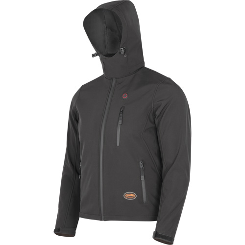 Veste chauffante Softshell, Hommes, Petit, Noir Equipex