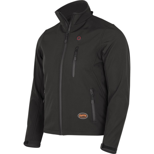 Veste chauffante Softshell, Hommes, Petit, Noir Equipex