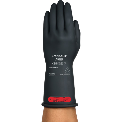 Gants &eacute;lectriques isol&eacute;s ultra l&eacute;gers ActivArmr RIG R011BUL, ASTM classe 0, Taille 7, 11" lo Equipex