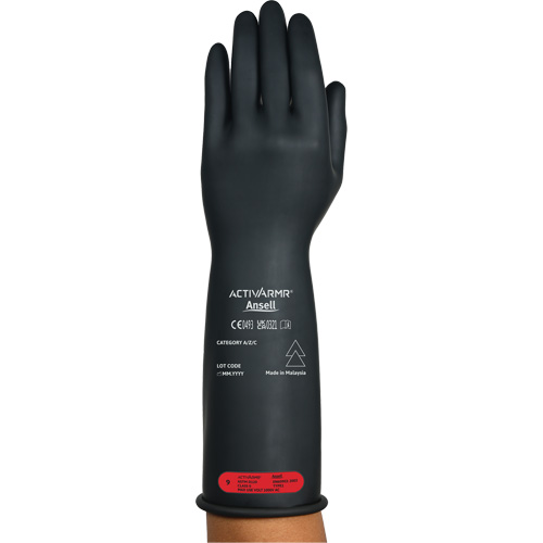 Gants &eacute;lectriques isol&eacute;s ultra l&eacute;gers ActivArmr RIG R014BUL, ASTM classe 0, Taille 10, 14" lo Equipex