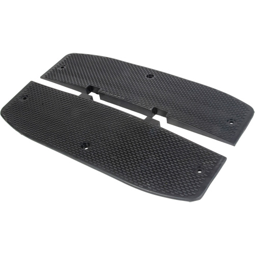 Speed Hump End Caps, Rubber, 2' L x 16" W x 1-1/4" H Equipex