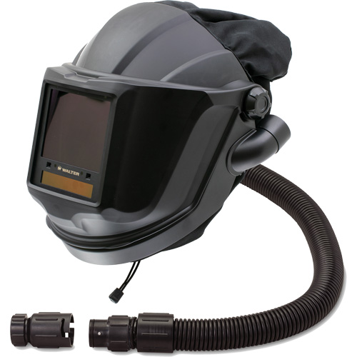 Masque respiratoire &agrave; adduction d'air et masque de soudage &agrave; visi&egrave;re relevable avec lentille ADF et valve de contr&ocirc;le MAXSHIELD, Universel, Pi&egrave;ce faciale Equipex