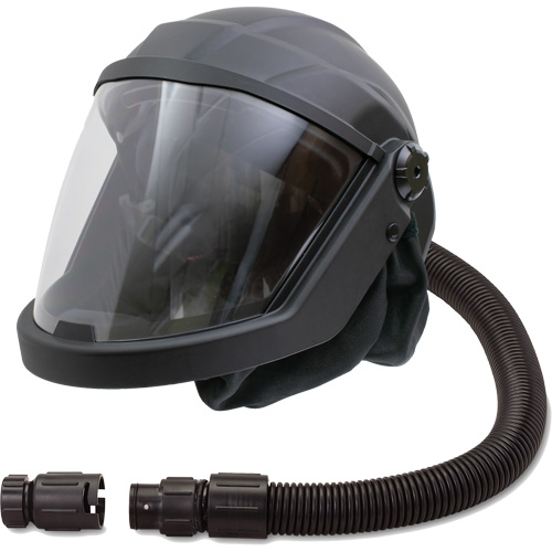 Masque respiratoire &agrave; adduction d'air et casque avec refroidisseur DEFENDER, Universel, Pi&egrave;ce faciale Equipex