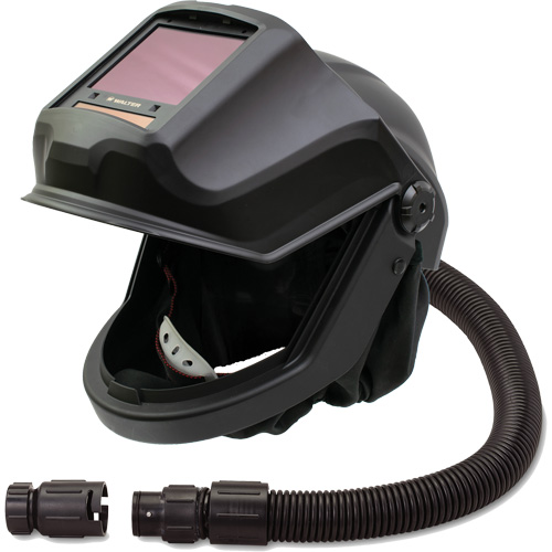 DEFENDER Supplied Air Respirator Shield & Flip-Front Welding Helmet with ADF & Flow Adapter, Universal, Facepiece Equipex