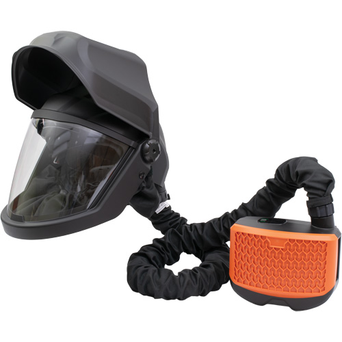 PEAKAIR DEFENDER Visor with Flip-Front & X90VX Blower Kit, Facepiece Respirator/Welding Helmet, Lithium-Ion Battery Equipex