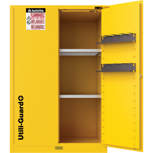 Armoire de s&eacute;curit&eacute; pour produits inflammables Utili-Guard+, 90 gal., 2 Porte(s), 43" La x 65" h x 37" p Equipex
