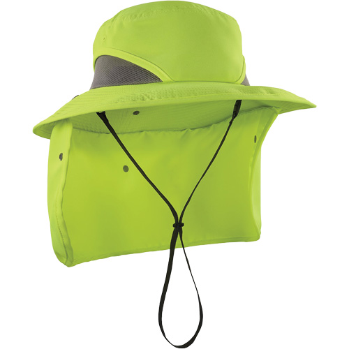 Chill-Its 8934 Ranger Hat with Neck Shade, Small/Medium, Hi-Vis Lime Equipex