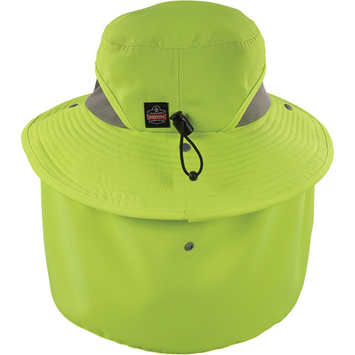 Chill-Its 8934 Ranger Hat with Neck Shade, Small/Medium, Hi-Vis Lime Equipex