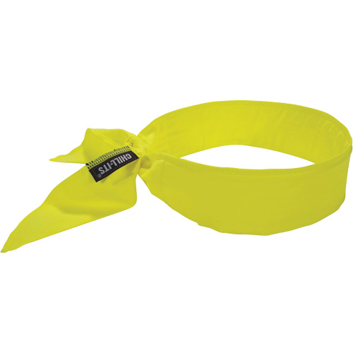 Bandeau de refroidissement Chill-Its 6702 avec polym&egrave;res int&eacute;gr&eacute;s et fermeture &agrave; nouer, Jaune lime haute visibilit&eacute; Equipex