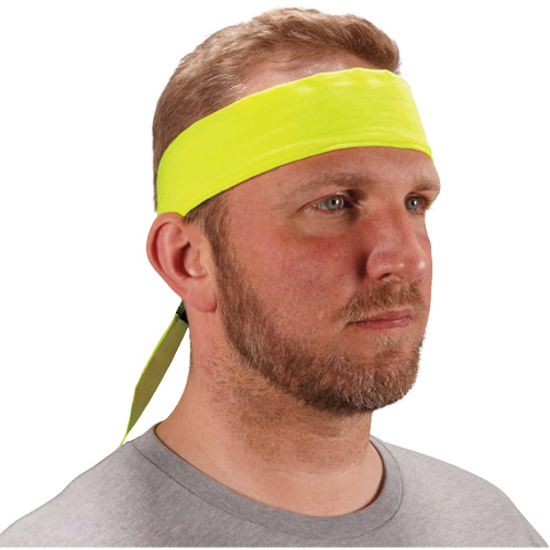 Bandeau de refroidissement Chill-Its 6702 avec polym&egrave;res int&eacute;gr&eacute;s et fermeture &agrave; nouer, Jaune lime haute visibilit&eacute; Equipex