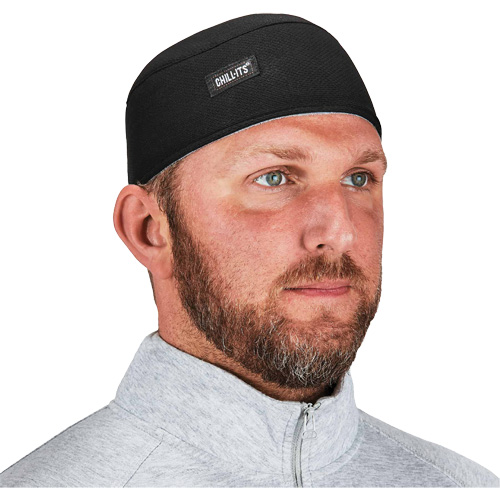 Chill-Its 6630 High-Performance Skull Cap with Terry Cloth Sweatband, Black Equipex