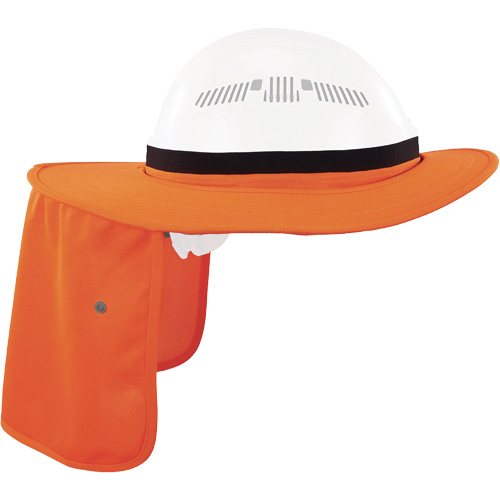 Visi&egrave;re universelle avec protection de la nuque pour casque de s&eacute;curit&eacute; Chill-Its 6661, Orange haute visibilit&eacute; Equipex