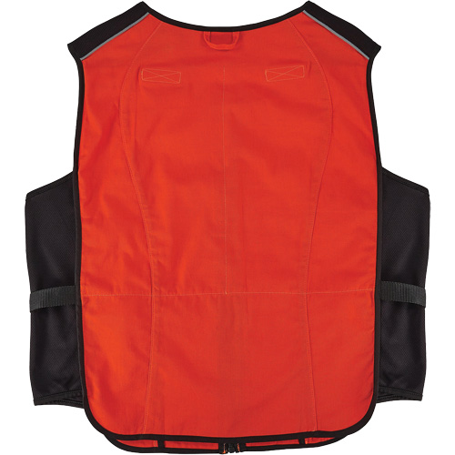 Chill-Its 6260 Lightweight Phase Change Cooling Vest with Rechargeable Packs, Small/Medium, Orange Equipex