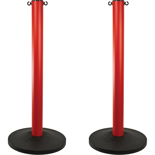 Industrial Stanchion, 37" High, Red Equipex