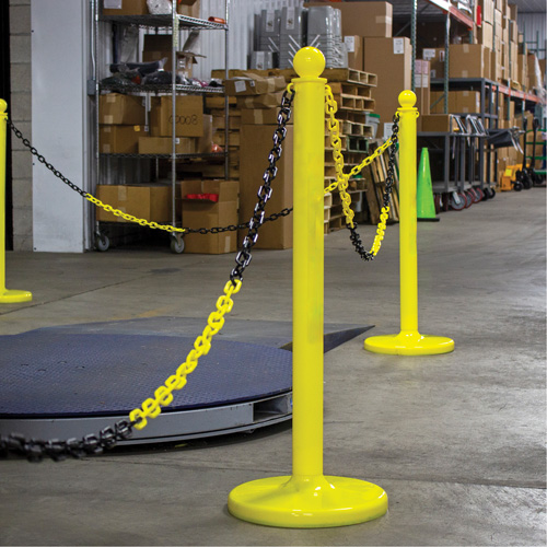 Chaîne de barri&egrave;re en plastique &agrave; deux couleurs, Vert/Blanc Equipex