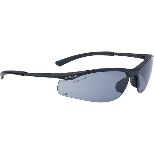 Contour BSSI Safety Glasses, Brown/Smoke Lens, Anti-Fog/Anti-Scratch, ANSI Z87+ Equipex