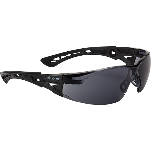 Lunettes de s&eacute;curit&eacute; Rush + Petit BSSI, Lentille Gris/Fum&eacute;e, Antibu&eacute;e/Anti-&eacute;gratignures, ANSI Z87+ Equipex