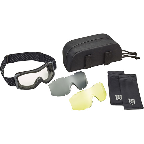 Ensemble de lunettes &agrave; coque &agrave; protection balistique X1000, Lentille Ambr&eacute;e/Transparent, Antibu&eacute;e/Anti-&eacute;gratignures, Ventilation Directe Equipex