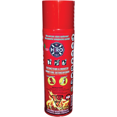 Extincteur Hero 911 sans PFAS, ACK, Capacit&eacute; 500 ml Equipex